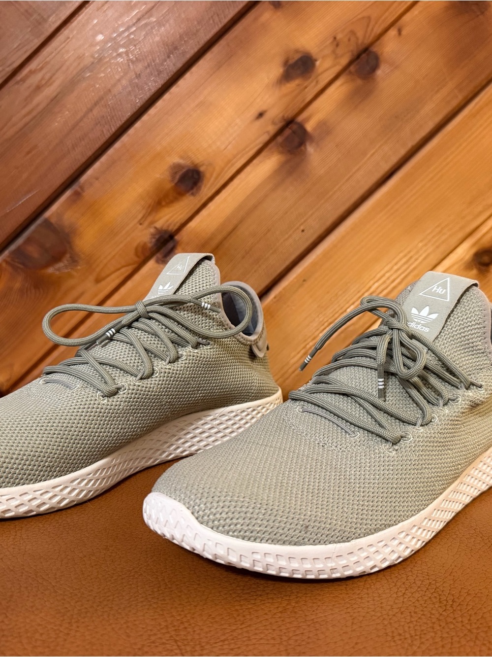 adidas Men's Olive Green Knit Casual Sneakers